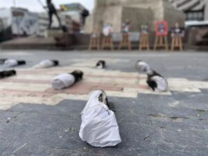 Gazze’deki Katliama Dikkat Çekmek İçin Ankarada Yapılan Protesto