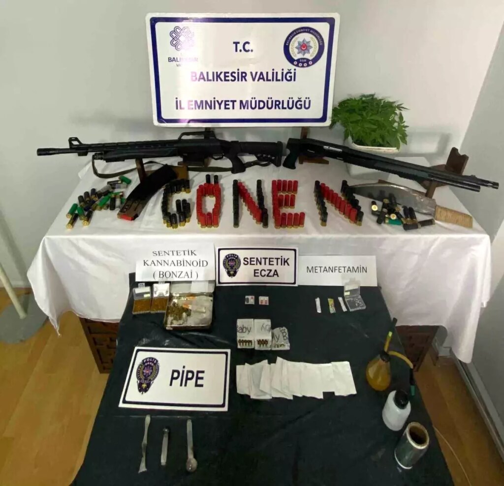 Gönen’de Uyuşturucu ve Ruhsatsız Silah Operasyonu