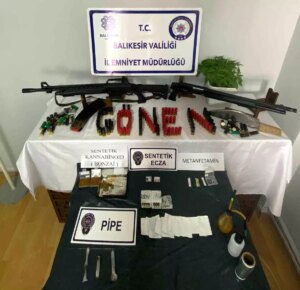 Gönen’de Uyuşturucu ve Ruhsatsız Silah Operasyonu