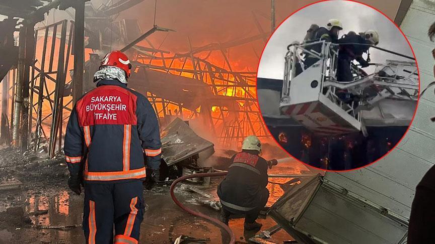 Karasu’daki Fındık Fabrikası Yangını ve Kurtarma Çabaları