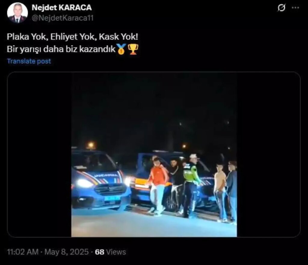 Yasa Dışı Motosiklet Yarışına Jandarma Mahzuru