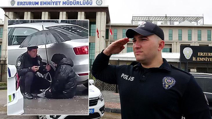 Erzurum’da Trafik Kazası ve Polis Memurunun Hızır Gibi Yardımı