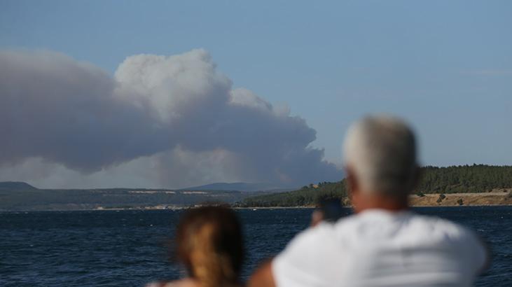 Çanakkale Gelibolu’da orman yangını! Havadan karadan müdahale