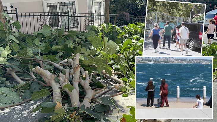 İstanbul’da fırtına etkisi! Zorunlu olmadıkça dışarıya çıkmayın: Ağaçlar devrildi, yaralılar var