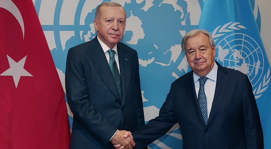 BM Genel Kurulu Zirvesinde Erdoğan-Guterres Görüşmesi ve Menfi ile Kısa Görüşme