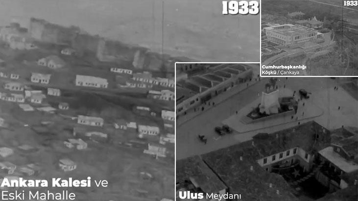 Ankara’nın Başkent Oluşunun Yıl Dönümünde 1933 Filminin Gökyüzünden Görüntüleriyle Yolculuk