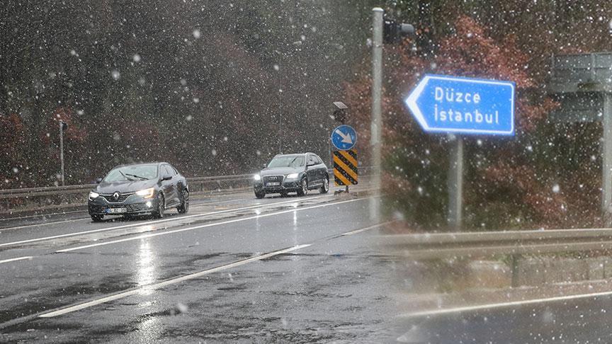 Bolu Dağı Gece Yağışından Sonra Sabah Kar/Karla Karışık Yağışlar ve Uyarılar