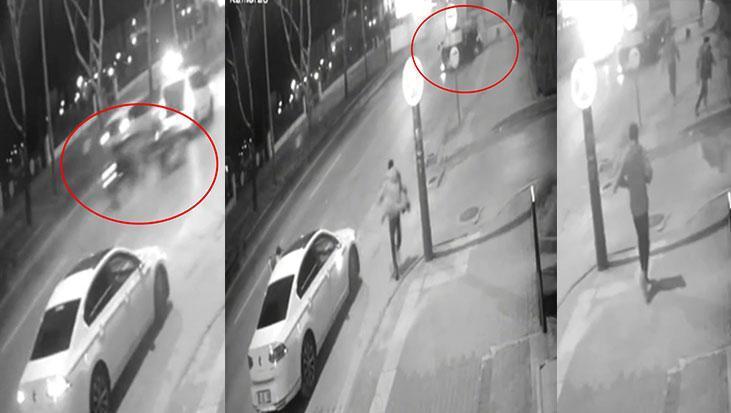Park Halindeki TIR Dorsesine Giren Otomobilin Güvenlik Kamerasıyla Aksiyon Dolu Anları