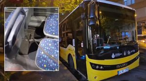 Cerrahpaşa’da Yol Kenarındaki Demirlerin Otobüse Saplanmasıyla Yaşanan Kaza
