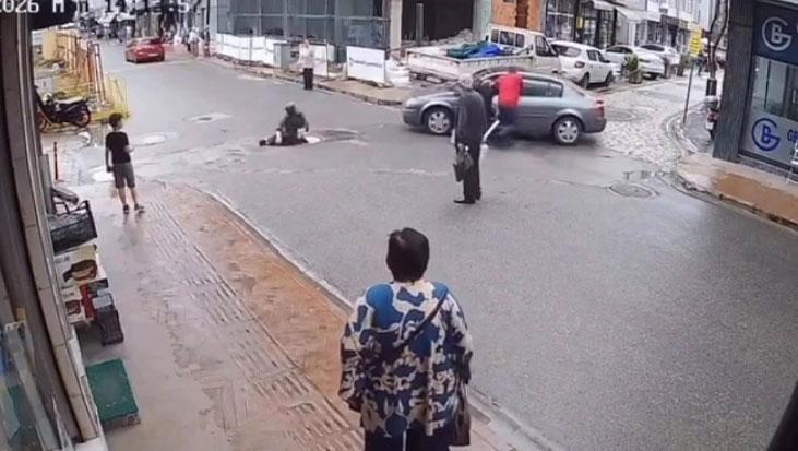 Bulancak’ta Kontrolden Çıkan Araç Bir Kadına Yaniyaklandı, Sürücü Baygınlandı